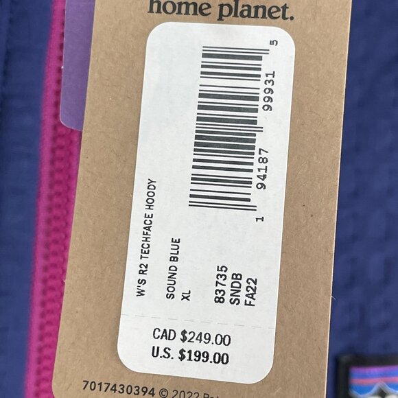 Patagonia R2 TechFace Hoody Womens XL Sound Blue Jacket Full Zip Hooded Slim Fit - Picture 4 of 13